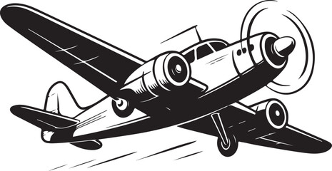 Silhouette of a fast moving plane with speed lines, representing motion and acceleration. Isolated on a white background. Vector illustration © Ranaart