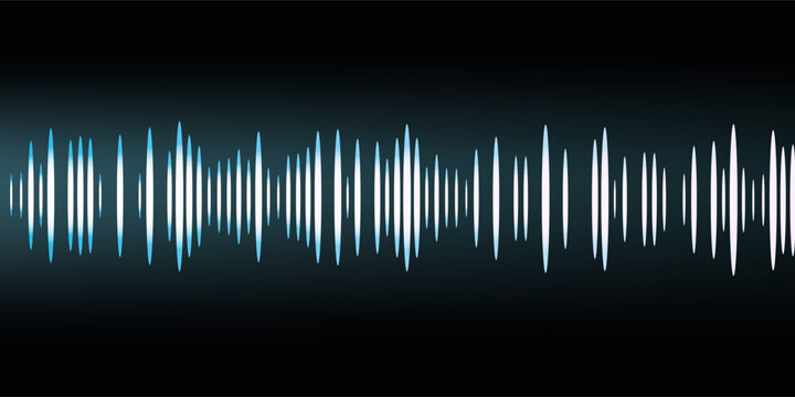 Multicolor waveform spectrum, imagination of voice record, artificial intelligence, 3d illustration