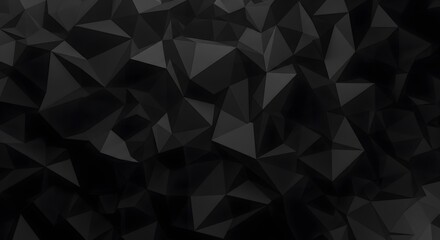 Fototapeta premium Dark geometric pattern background with black triangles