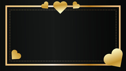 golden frame with heart