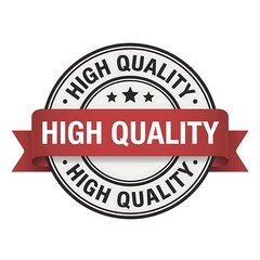 Obraz premium A vibrant red stamp with the text high quality in the center.