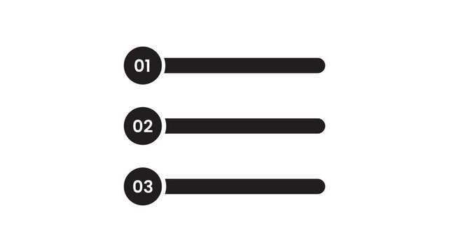 Quiz question answers template animation isolated on white background