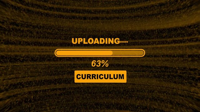 Upload CV progress bar . animation -  Upload CV progress bar with percent number. 4k video...
