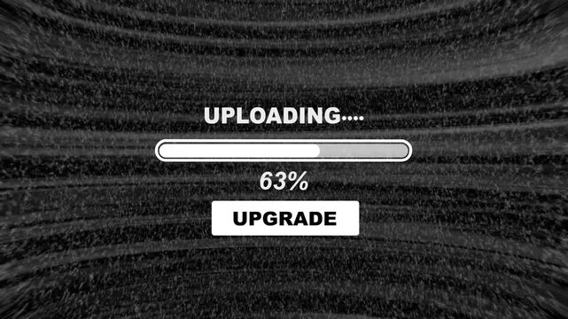Upload upgrade progress bar. animation -  Upload upgrade progress bar with percent number. 4k video...