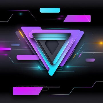 abstract futuristic ai technology background loop, colorful digital data visualization with copyspace, hightech holographic interface animation
