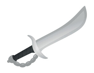 Naklejka premium Pirate traditional saber. vector illustration