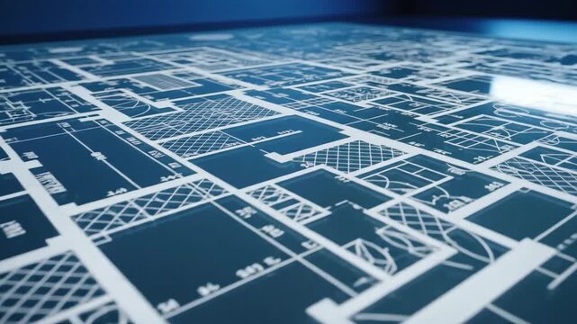 Architectural blueprint detailing a building plan