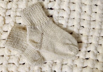 knitted wool socks