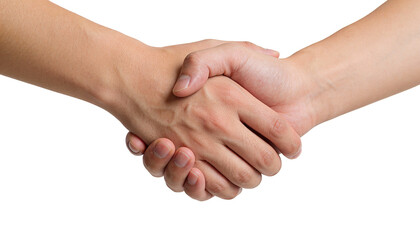 handshake isolated on white background © Abhi