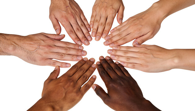 group of people hands Isolated PNG 