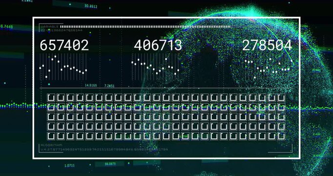 White dashboard updating after spike, changing numbers, scanning tiles, pulsing waveform to monitor