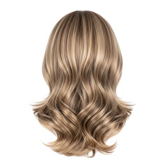 Naklejka premium Blonde hair with brown highlights isolated on a transparent background