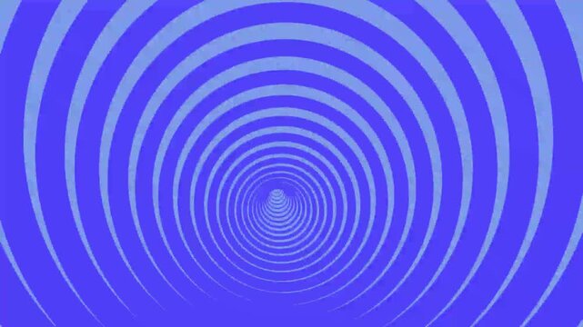 Hypnotic illusional Spiral  Animation with Infinite Circular Loop in blue color for Trippy loop Motion Graphics, perfect for online games, branding, advertisements etc