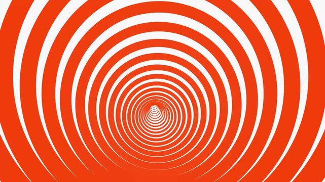 Hypnotic illusional Spiral  Animation with Infinite Circular Loop in orange color for Trippy loop Motion Graphics, perfect for online games, branding, advertisements etc