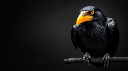 Obraz premium Striking bird portrait on perch