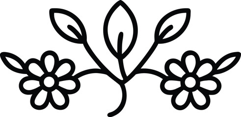 Fototapeta premium Simple Black and White Kids and Adult Coloring Page Illustration