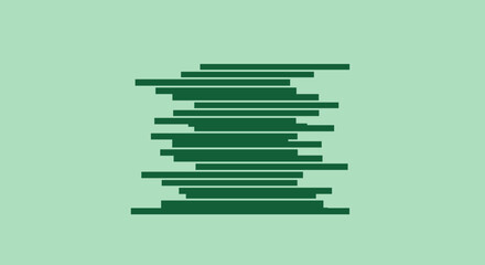 Stack of green horizontal lines abstract art. © marsya