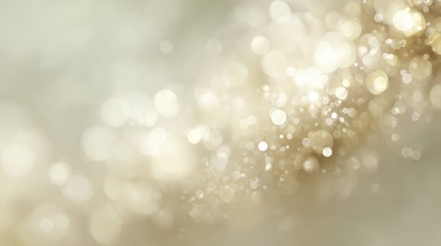 Soft ivory white bokeh background, delicate golden shimmer, luxurious and understated aesthetic