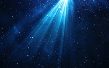 Fototapeta premium Blue light abstract background with fiber-optic communication, data transfer, and technology concept.