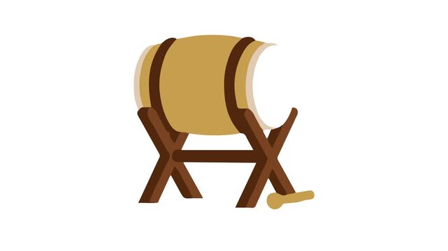 Bedug Drum Pop-Up Vector Illustration