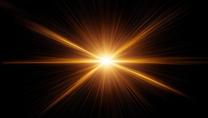 Sun Flare On The Black Background