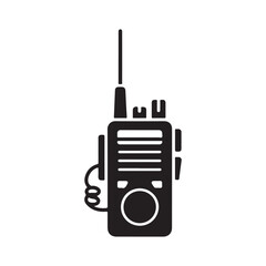 Walkie-talkie icon, communication device for security and professionals