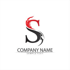 Obraz premium Business corporate S letter logo