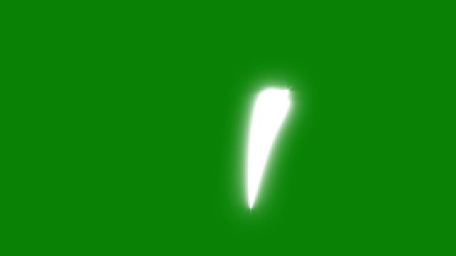Flash FX, energy trail animation for game cartoon animation, anime style slash weapon, Sword slashes against green screen alpha channel, splash and spark impact effect when cut with, 4K animation