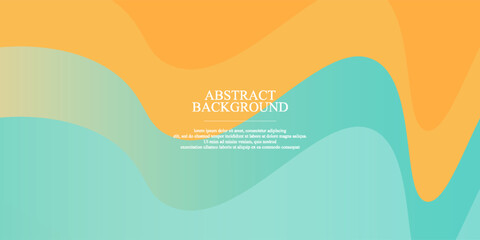 Abstract Colorful Wavy Background with Fluid Shapes and Vibrant Teal and Orange Gradients. Vector ilustration