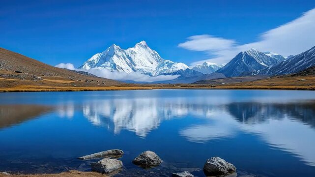 majestic gurudongmar lake sikkim india high altitude timelapse video