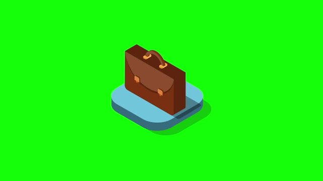 3D Isometric Business icon pack featuring professional characters, charts, and corporate utility symbols.