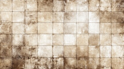 Fototapeta premium Grungy distressed tiled wall background texture