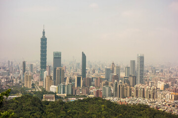 Obraz premium Panoramic view of Taipei, the capitol of Taiwan