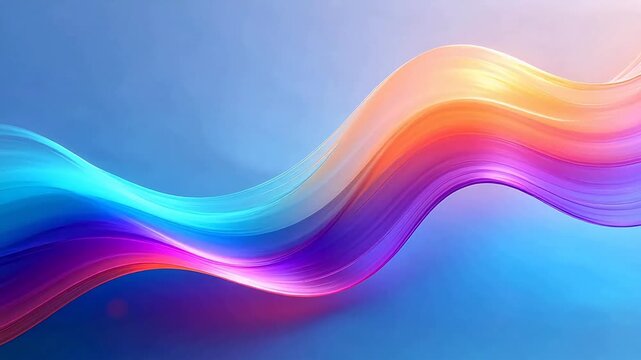 Colorful flowing abstract wave