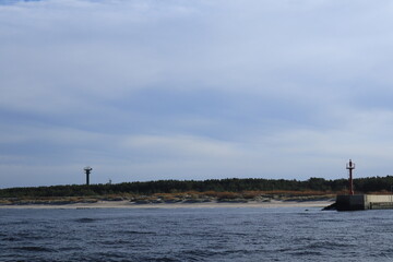Coastal navigation lights at Baltic Sea entrance
