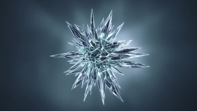 Abstract Crystal Formation in Blue Light.