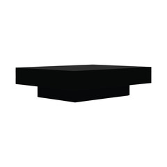 Black rectangular object on a flat surface