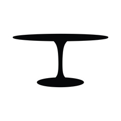 Modern black table with unique base design