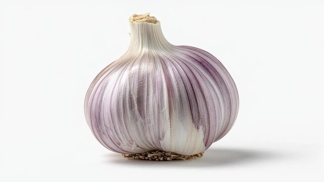 Garlic Still Life - A Close-Up of a Single Bulb.