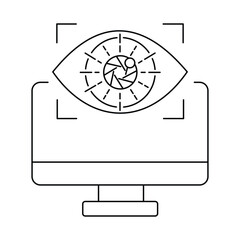 Computer Vision Icon. Vector Design