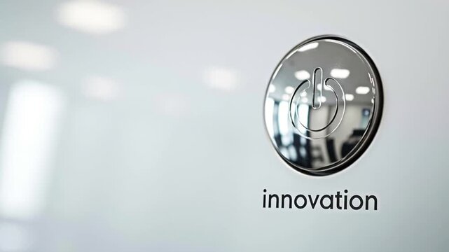 Power button for the concept of innovation and technology.