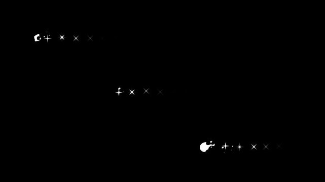 Twinkling star blast motion graphics, sparkle stars twinkling with shiny white cartoon, flat, vector, doodles style stars blinking animation, glitter sparkle FX smoke bursts, explosions, flash, 4k