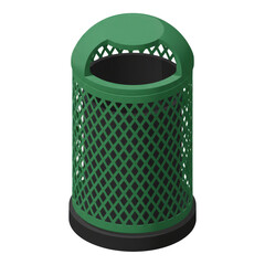 Classic Park Bin, isolated on a transparent background