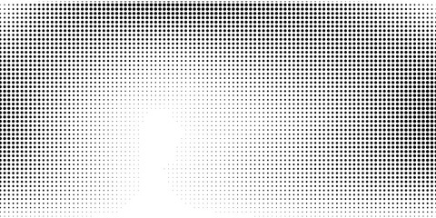 Fototapeta premium Monochrome halftone background with a gradient of dots creating a modern and minimalist design element EPS vector