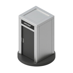 3D isometric icon, Automated Public Toilet Kiosk