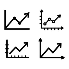 Graph icon vector illustration isolated on transparent background