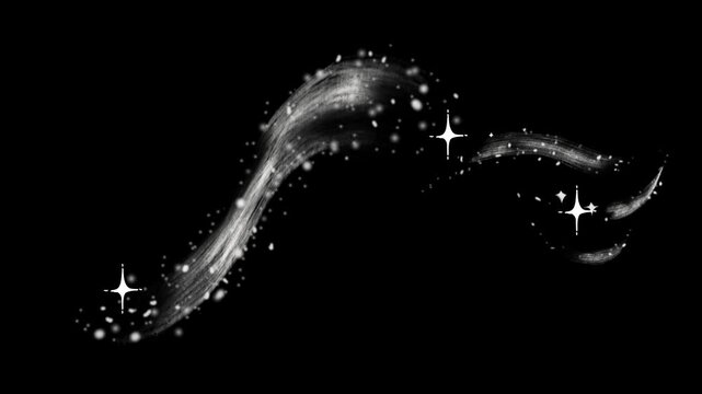 Twinkle star glitter sparkle, white star doodle sparkle twinkle effects and glitter bursts with cartoon smoke blast 2D FX, manga comic bubble explosions, and shiny vector elements on black screen, 4k