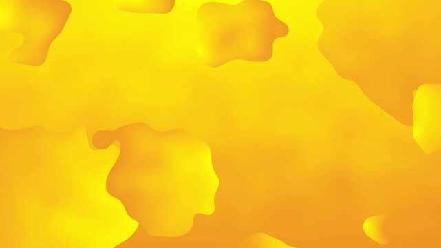 Abstract Yellow Liquid Fluid Motion Background with Soft Shapes