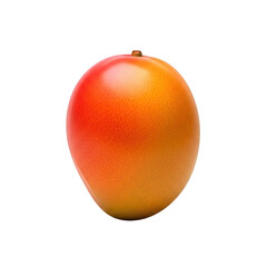 Ripe Tropical Mango with Gradient Skin, Sweet and Exotic Fruit Isolated on a Clean White Background, Perfect for Healthy Desserts