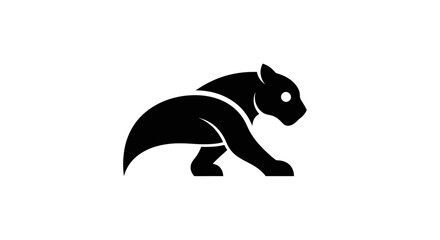 Fototapeta premium Black panther silhouette design